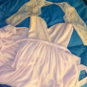 Beautiful Baby Pink Lace Formal Dress